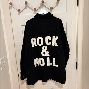 NWT Elan Black Frayed Edge Jacket